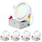 Luxrite 4 Inch Gimbal LED Recessed Downlights 5CCT 2700K-5000K 12W 950LM Dimmable Wet Rated IC Rated, 4PK LR23742-4PK - alternate 1